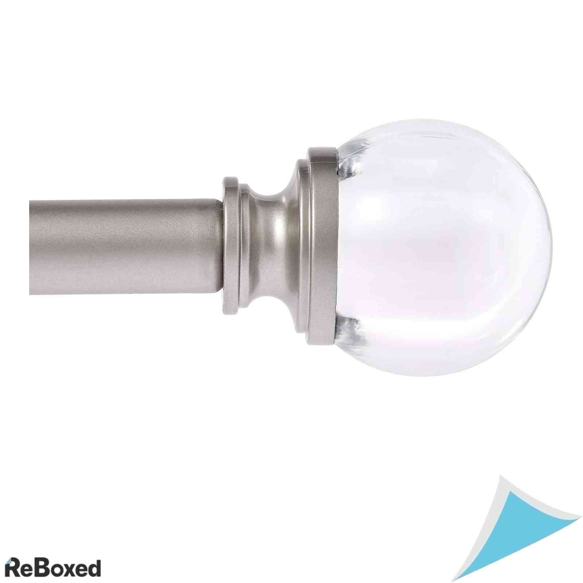 Set 2 capete decorative Amazon Basics sfera acril transparent cu nichel