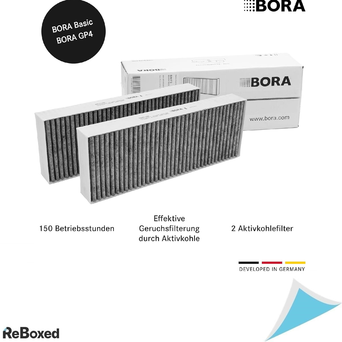 Set 2 Filtre Carbon Activ BORA BAKFS pentru Sistemele cu Recirculare BORA Basic – Compatibil BIU/BHU