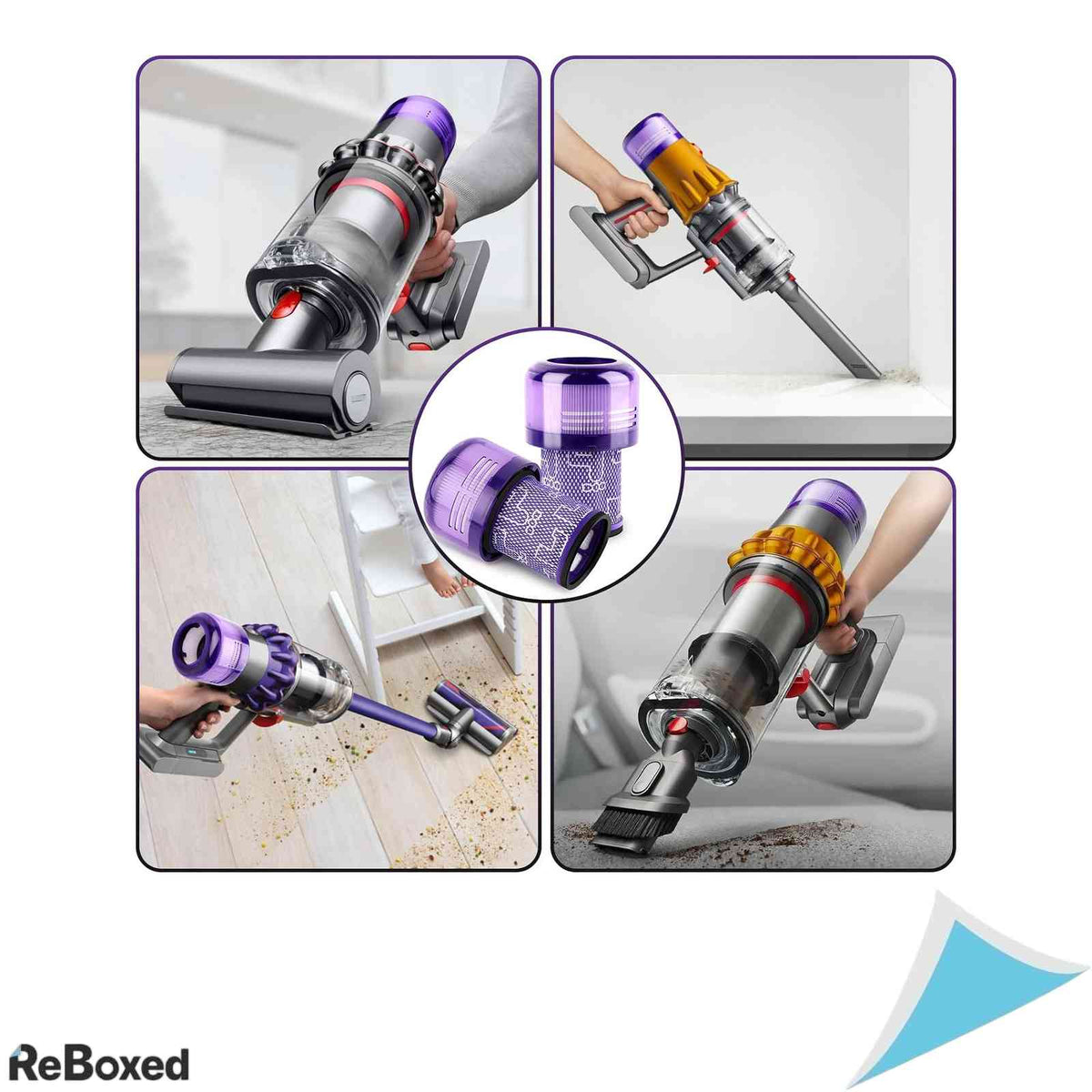 Set 2 Filtre HEPA pentru Aspirator Dyson V12 Detect Slim Lavabile Inlocuiesc 971517-01