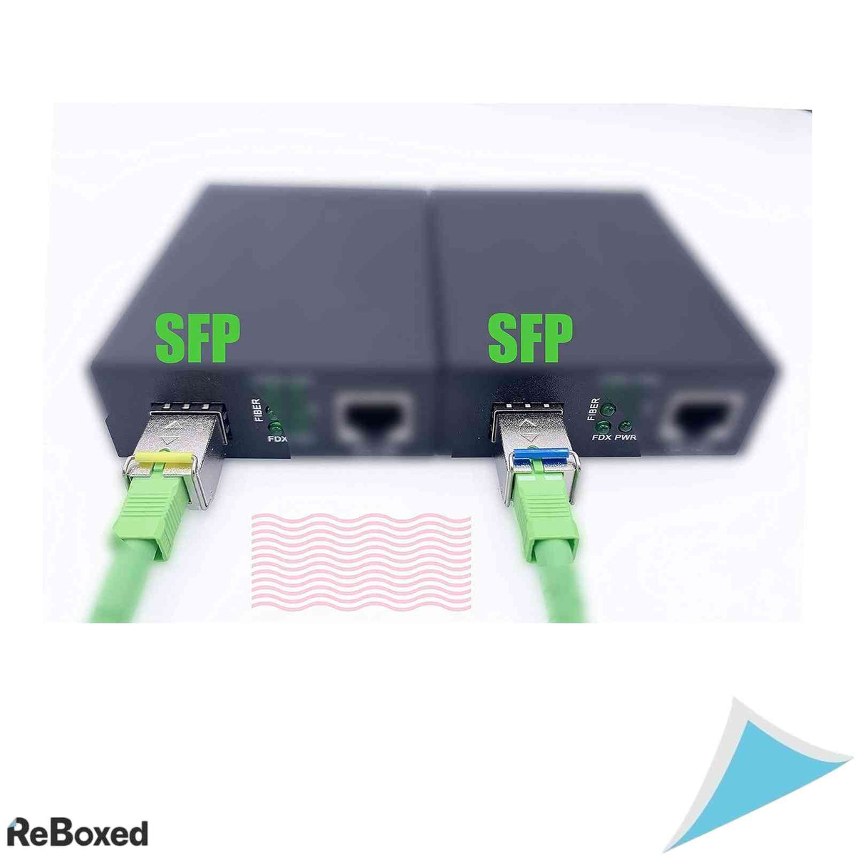Set 2 Module SFP 1.25G Fibre Optic Elfcam, Singlemode SC, 1000Base-BX, DDM, 10km