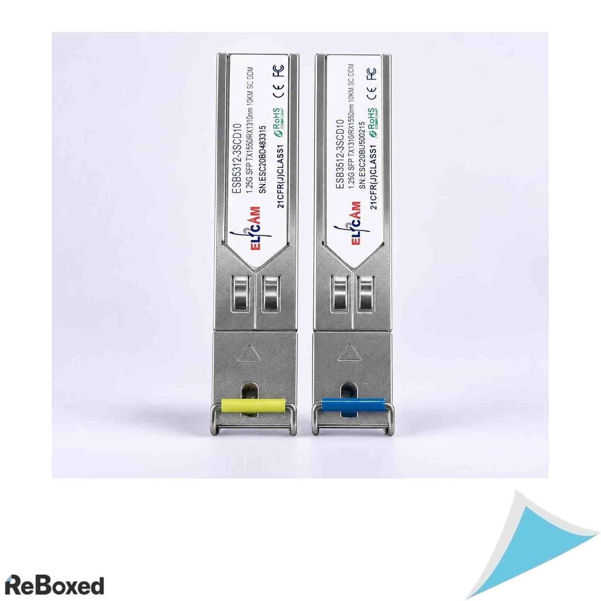 Set 2 Module SFP 1.25G Fibre Optic Elfcam, Singlemode SC, 1000Base-BX, DDM, 10km