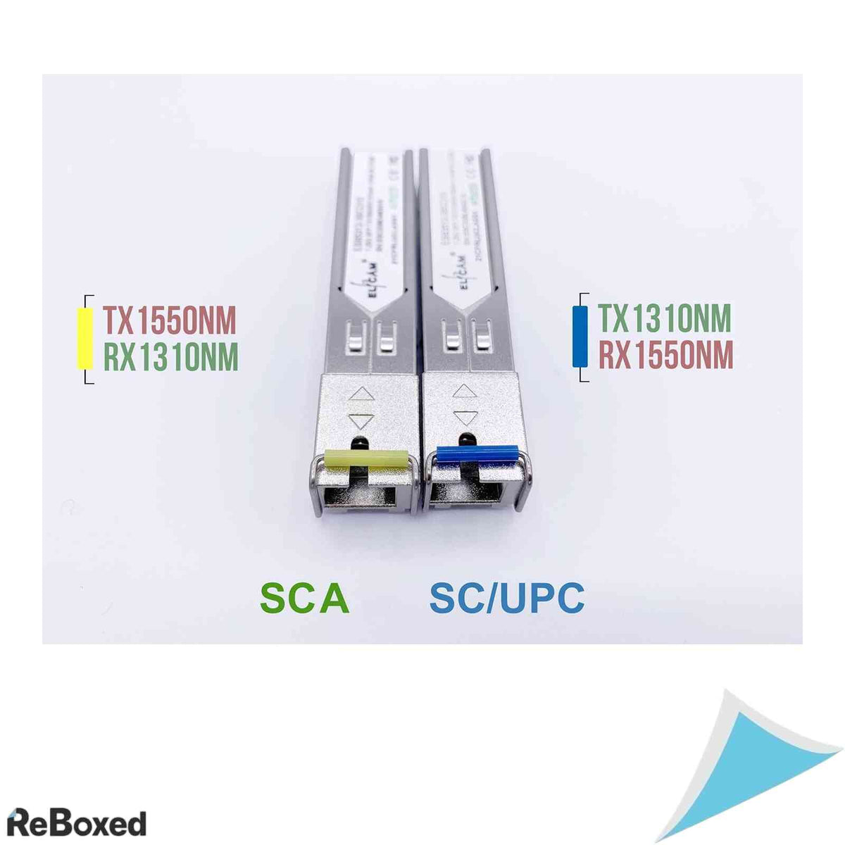 Set 2 Module SFP 1.25G Fibre Optic Elfcam, Singlemode SC, 1000Base-BX, DDM, 10km