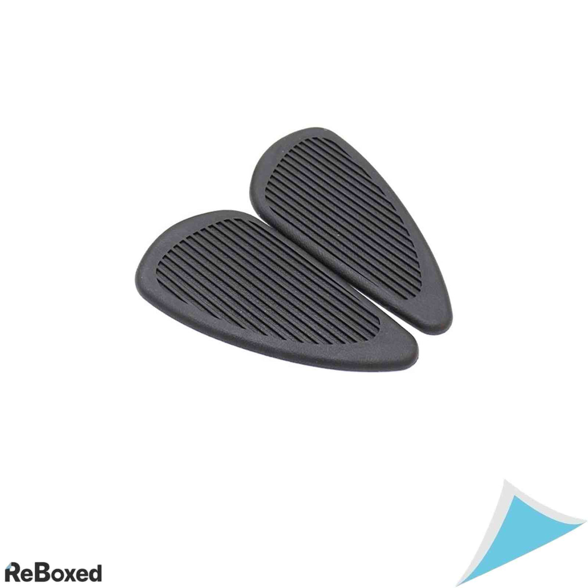 Set 2 protectii laterale rezervor moto evomosa, cauciuc autocolant, stil retro, Negru