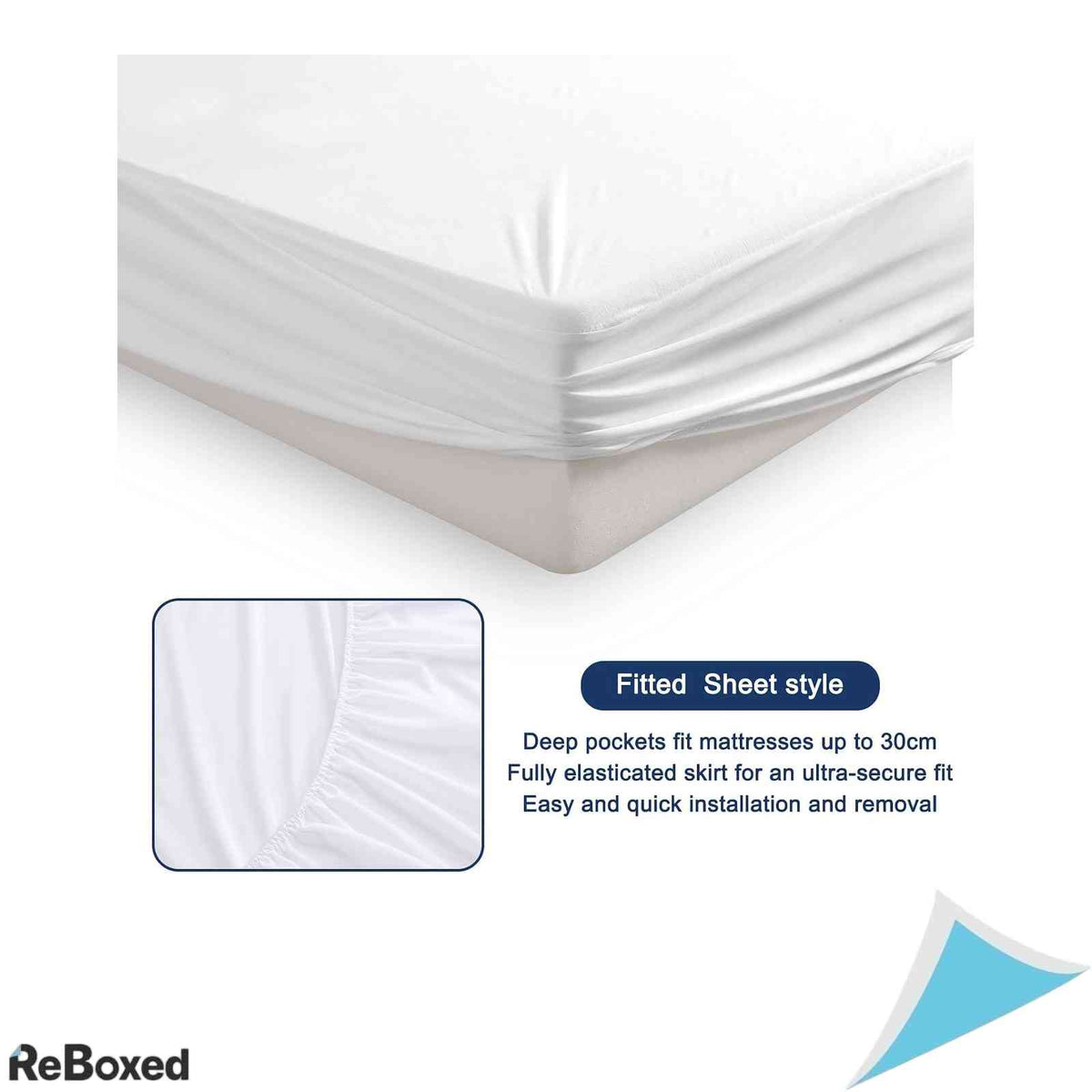 Set 2 Protectii Saltea Impermeabile Umi 90x200 cm Bumbac Jersey Elastic Imprejur Certificat Oeko-Tex