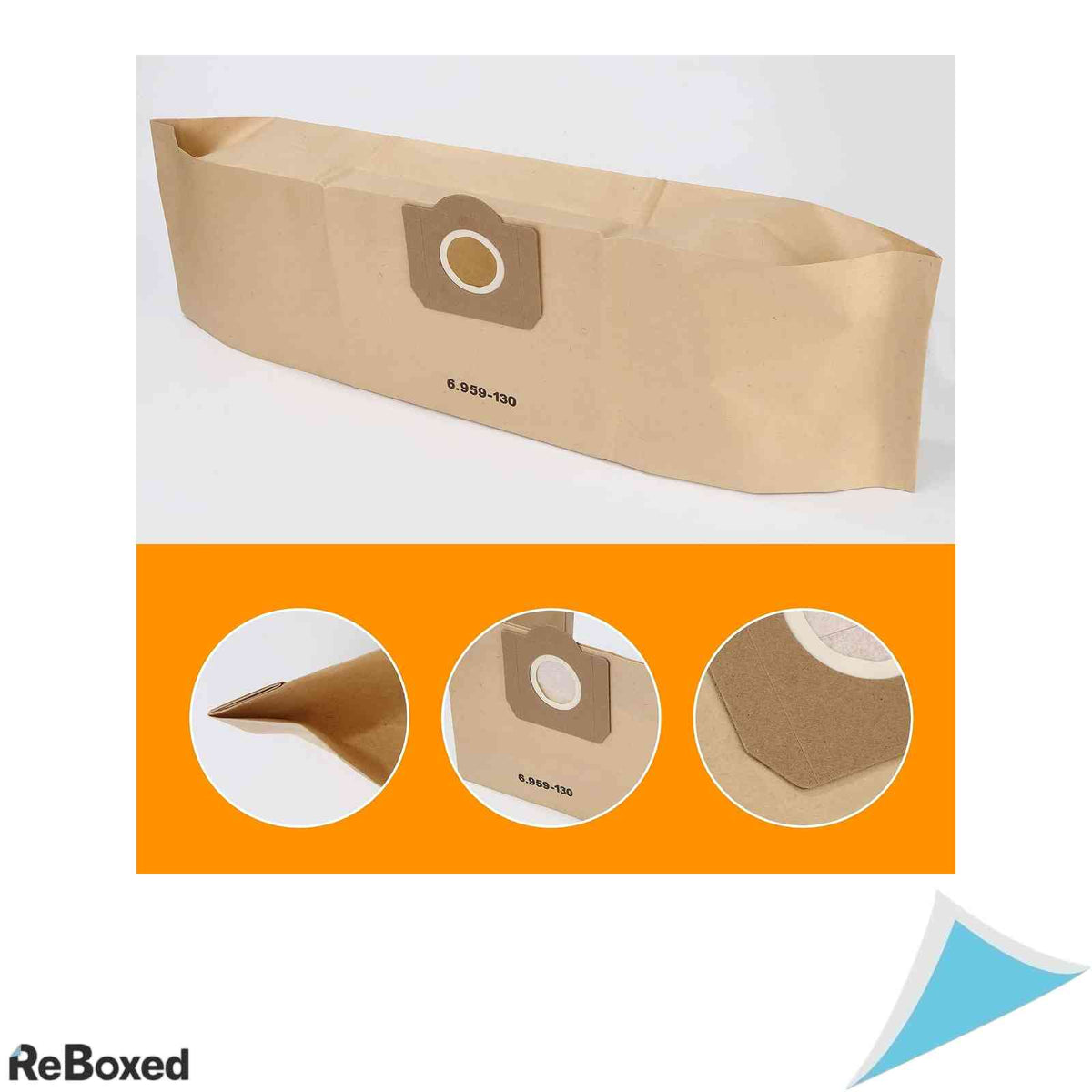 Set 20 Saci Filtru din Hartie Compatibili Aspirator Karcher WD3 MV3 SE4001 A2204 Sac de Schimb 6.959-130.0 Filtrare Eficienta cu Inel Etansare
