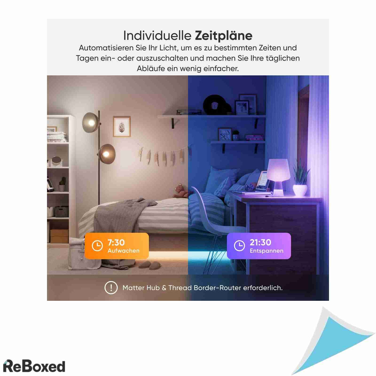 Set 3 Becuri Smart LED Nanoleaf Matter Essentials B22
