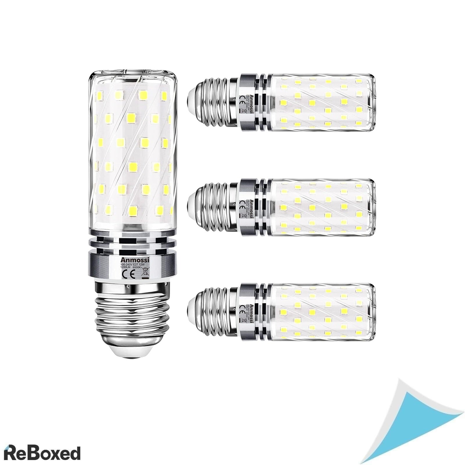 Set 4 Becuri LED Anmossi E27 12W, 1200 lm, Lumina Rece 6000K