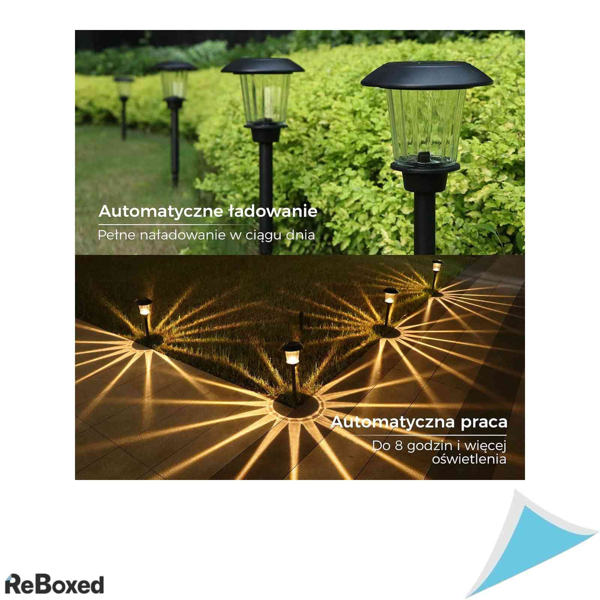 Set 4 Lampi Solare LED HYSapientia Sticla si ABS 15LM Lumina Calda Impermeabile IP44