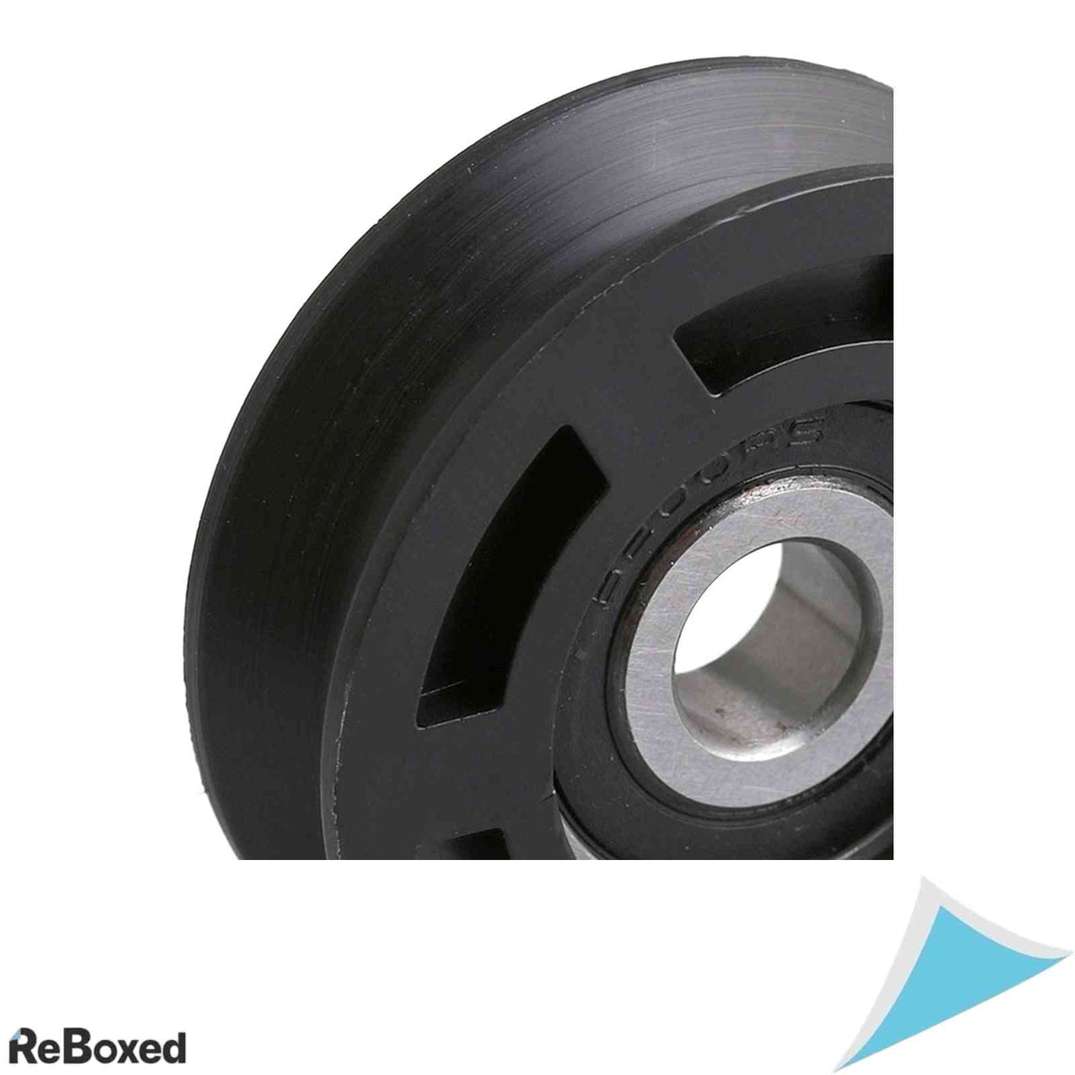 Set 4 roti ghidaj din plastic POM Yibuy cu rulment 6200ZZ profil V, 50x10x16 mm