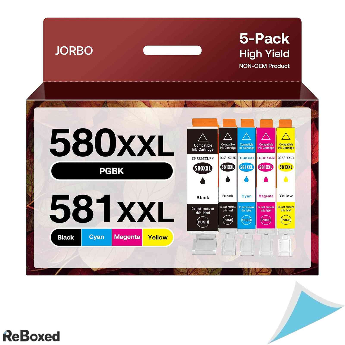 Set 5 Cartuse Compatibile Canon PGI-580XXL CLI-581XXL JORBO Multipack