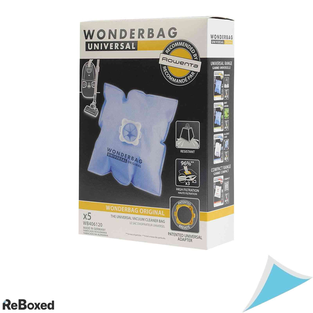 Set 5 saci aspirator Rowenta Wonderbag Classic WB406120 microfibra 3L universal