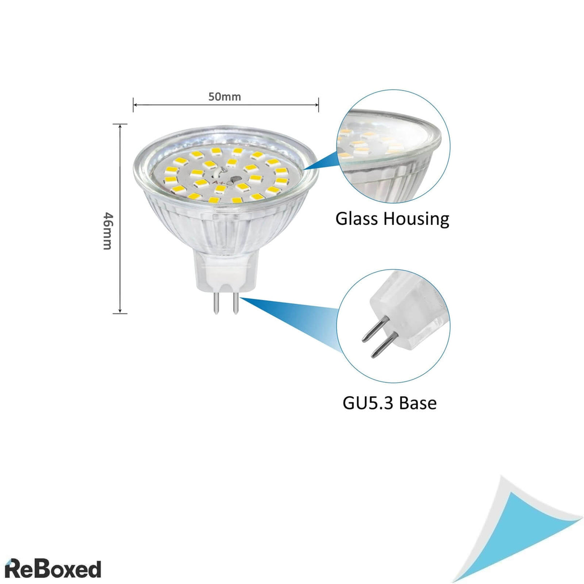 Set 6 Becuri LED SCNNC MR16 GU5.3, 5W, 12V AC/DC, 500 lm, 4000K Alb Natural