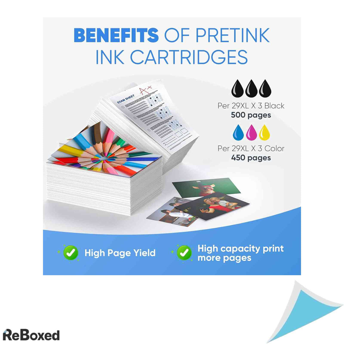 Set 6 Cartuse Cerneala Compatibile Epson 29XL Capacitate Mare pentru Expression Home XP-352 XP-332 XP-345 XP-445 XP-455