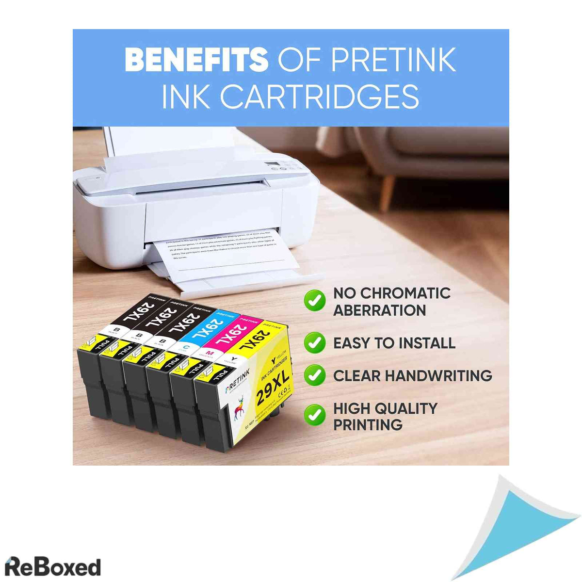 Set 6 Cartuse Cerneala Compatibile Epson 29XL Capacitate Mare pentru Expression Home XP-352 XP-332 XP-345 XP-445 XP-455