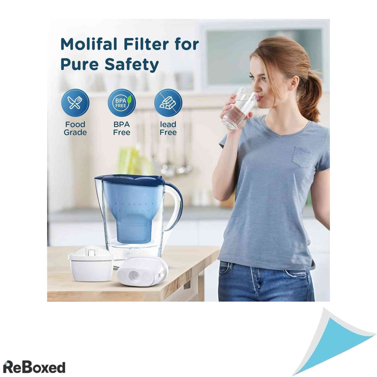 Set 6 cartuse filtre de apa Molifal compatibile Brita Maxtra si Maxtra Plus fara BPA