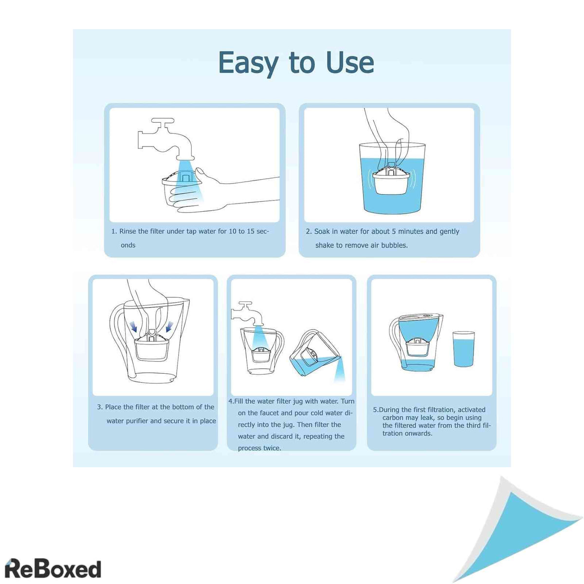 Set 6 cartuse filtre de apa Molifal compatibile Brita Maxtra si Maxtra Plus fara BPA