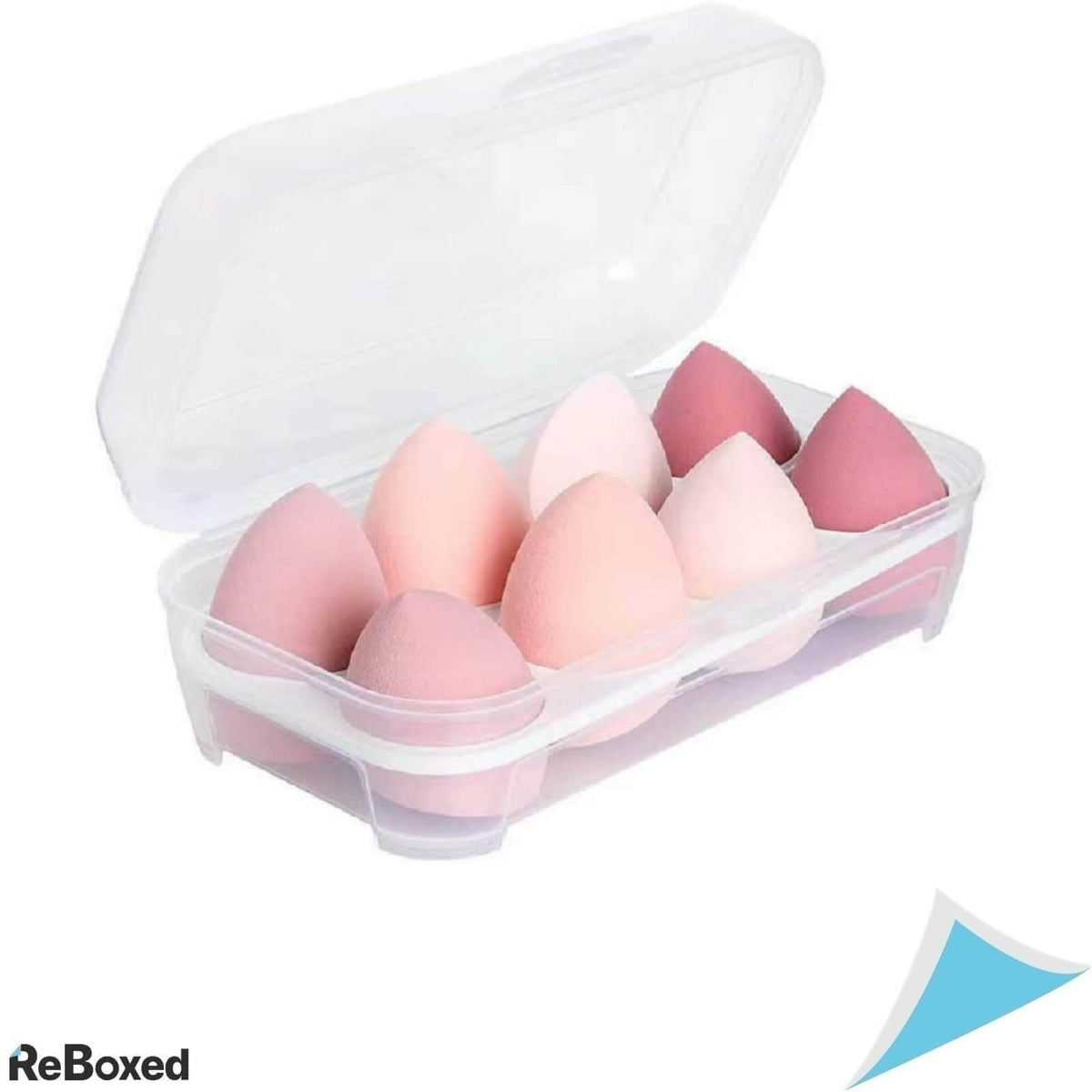 Set 8 Bureti Machiaj utilizare Uscata si Umeda Cutie Depozitare