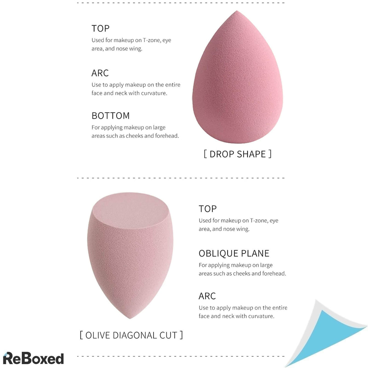 Set 8 Bureti Machiaj utilizare Uscata si Umeda Cutie Depozitare