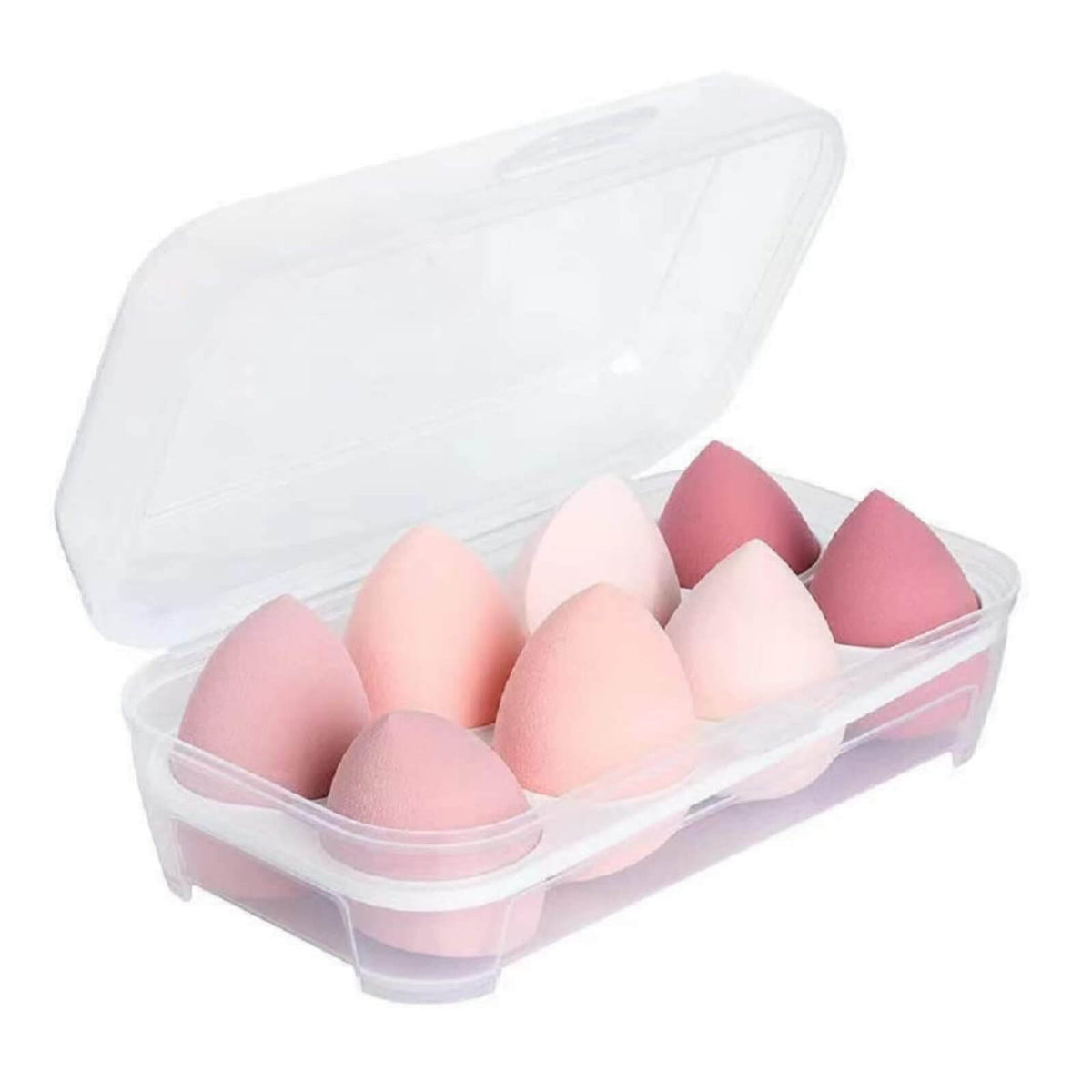 Set 8 Bureti Machiaj utilizare Uscata si Umeda Cutie Depozitare