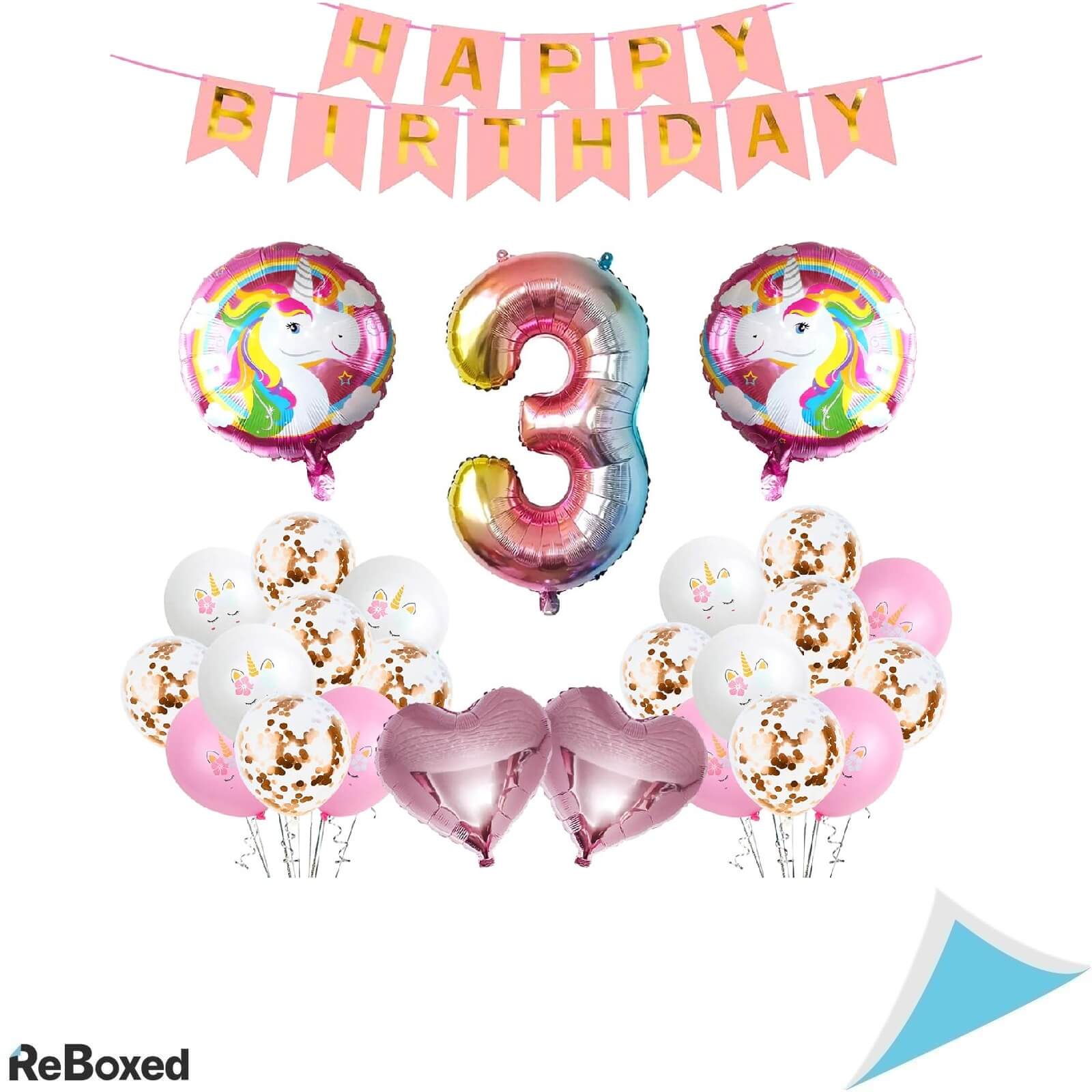 Set Baloane pentru Petrecere cu Unicorn 3 Anisori