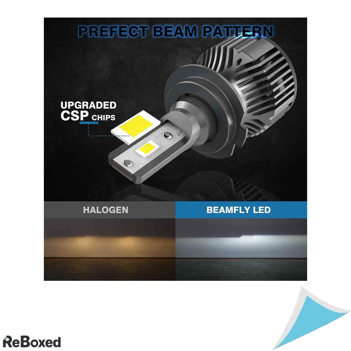 Set becuri LED auto H7 BEAMFLY, 130W, 28000LM, lumina alba 6000K