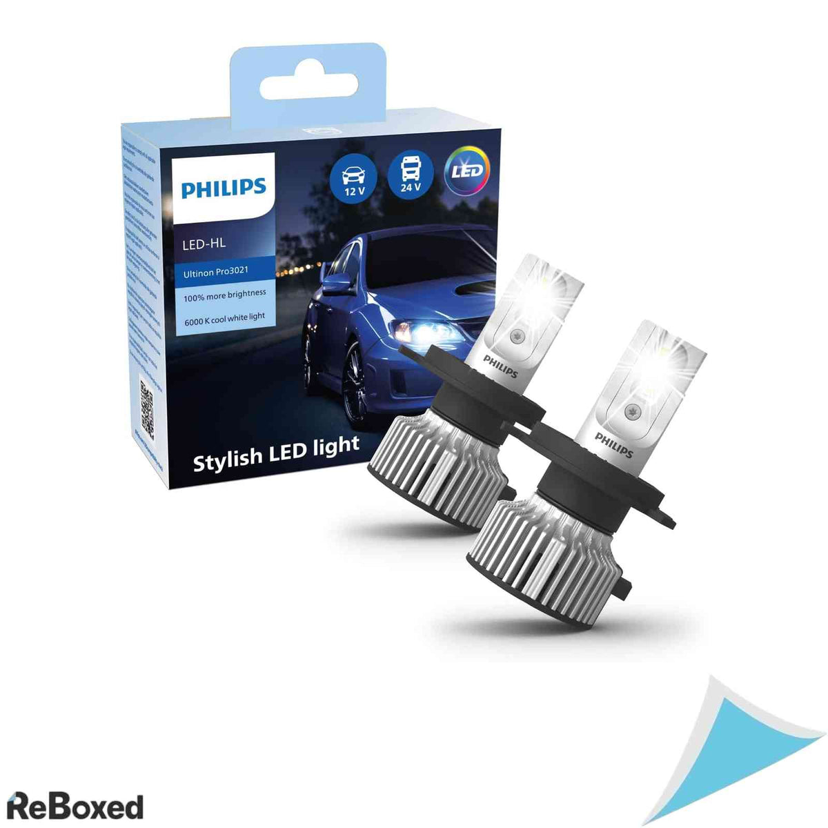 Set Becuri LED Auto Philips Ultinon Pro3021 H4
