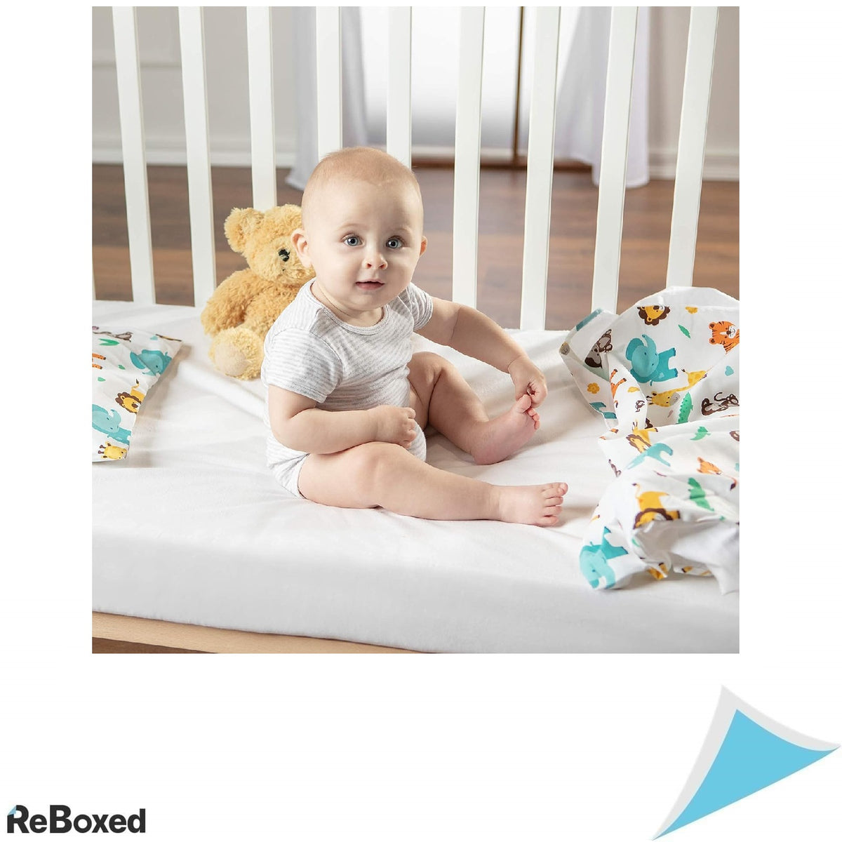 Set Cearsafuri cu Elastic și Protector Impermeabil pentru Patut 140x70 cm – Niimo