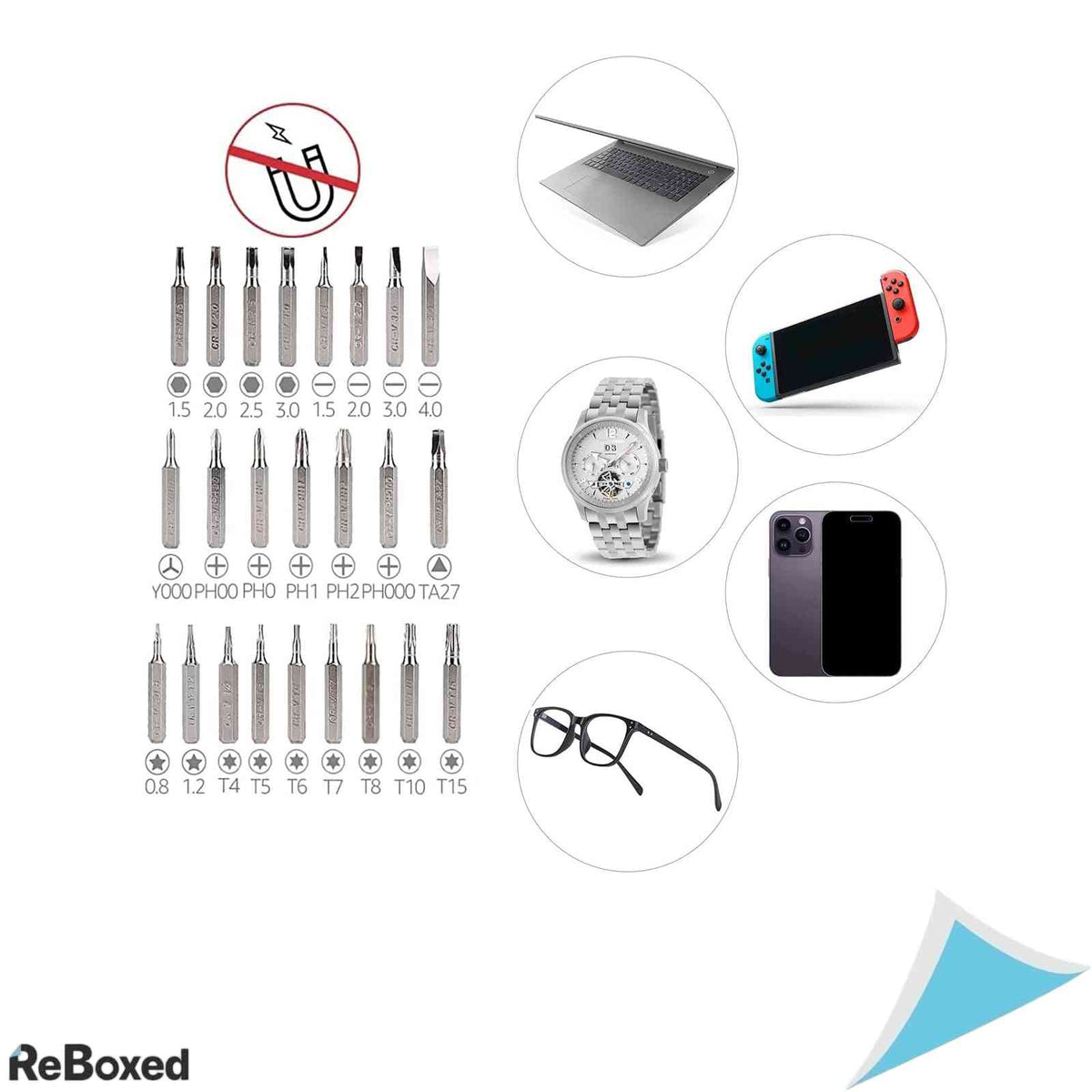 Set de scule 73 piese Amazon Basics, surubelnita cu clichet si biti de precizie pentru electronice, chei tubulare