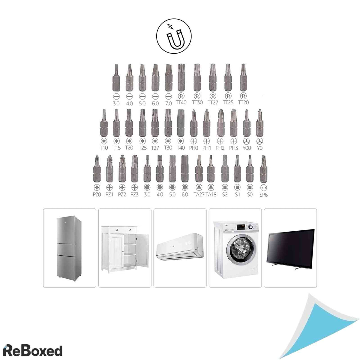 Set de scule 73 piese Amazon Basics, surubelnita cu clichet si biti de precizie pentru electronice, chei tubulare
