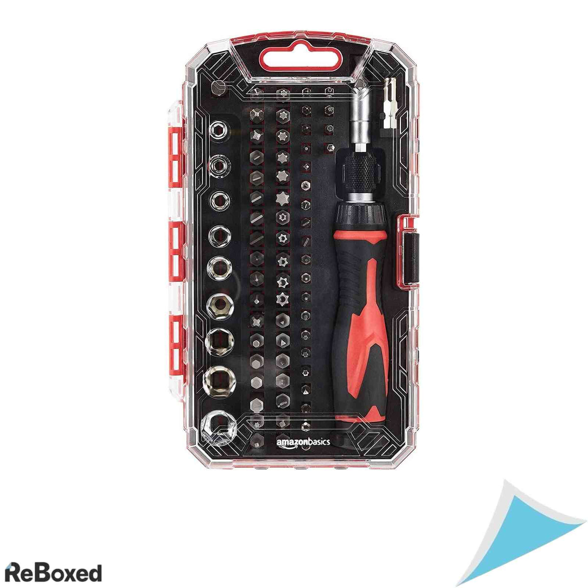 Set de scule 73 piese Amazon Basics, surubelnita cu clichet si biti de precizie pentru electronice, chei tubulare
