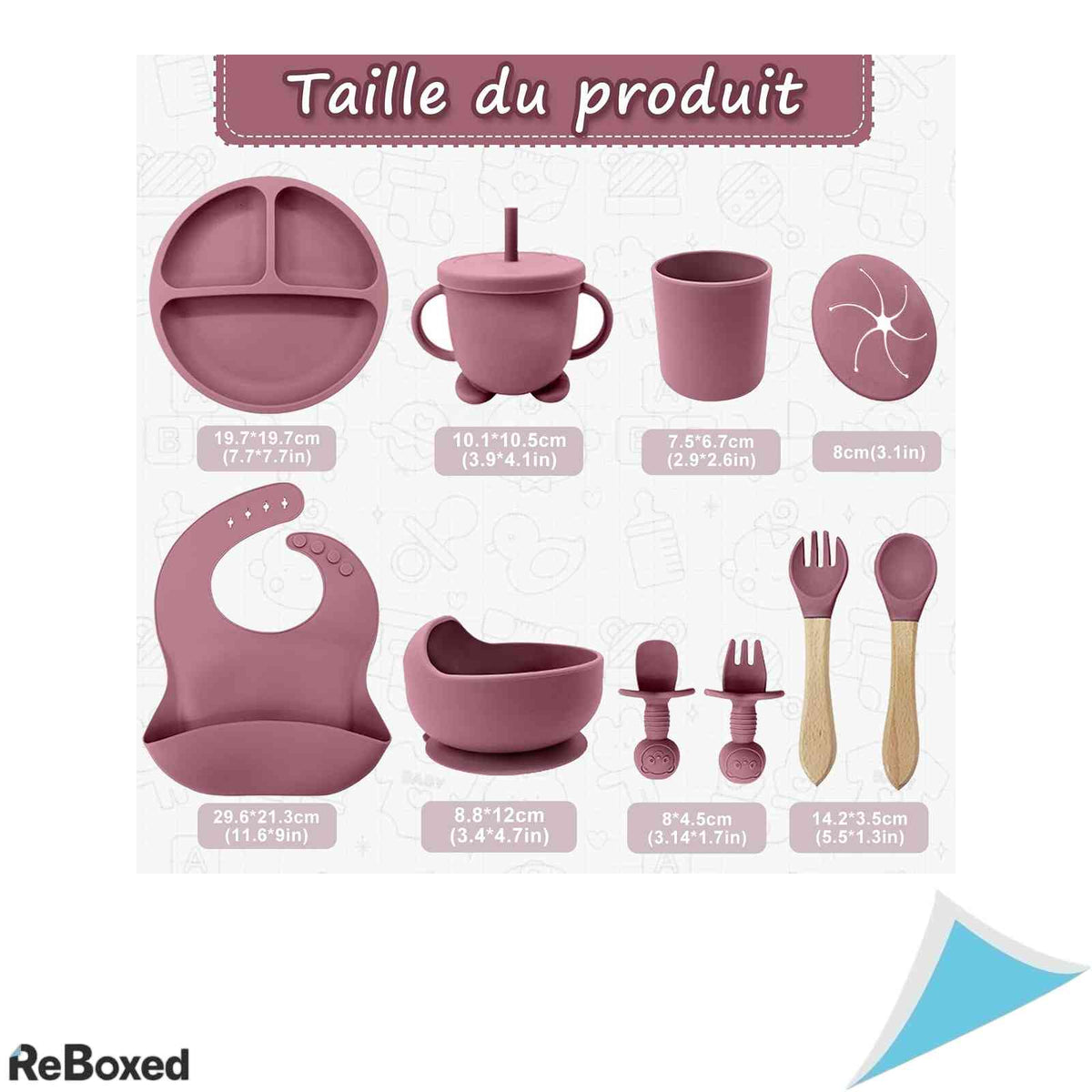 Set Diversificare Bebelusi 12 Piese din Silicon Fara BPA Farfurie si Bol cu Ventuza Bavete si Tacamuri