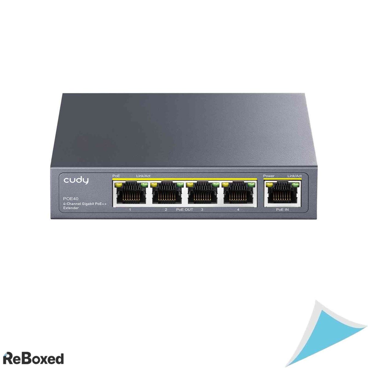 Extender PoE Gigabit 4 Canale Cudy POE40 802.3bt 4x30W 250m cu VLAN si Watchdog