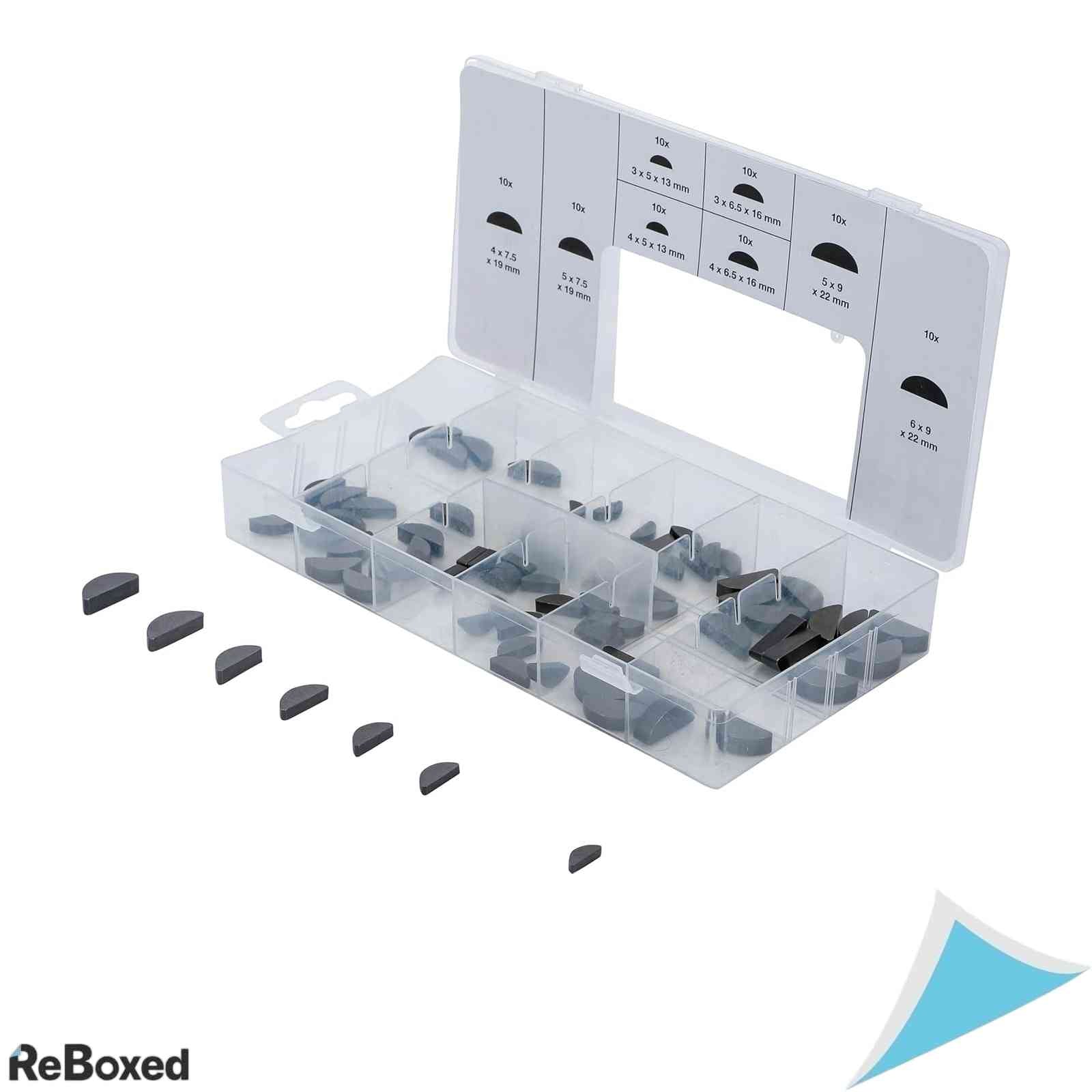Set pane de semicerc Woodruff BGS 8117, 80 piese, otel carbon S45