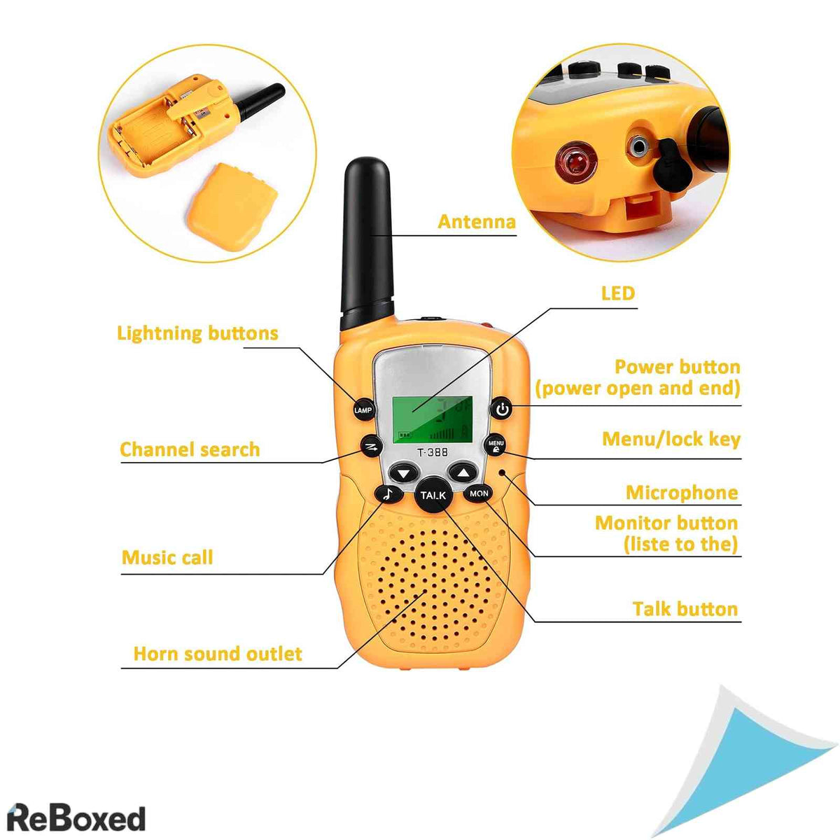 Set Telscoape si Statii Radio pentru Copii Joyoldelf, 2 Walkie Talkie PMR446, Binoclu, Fluier, Geanta Transport