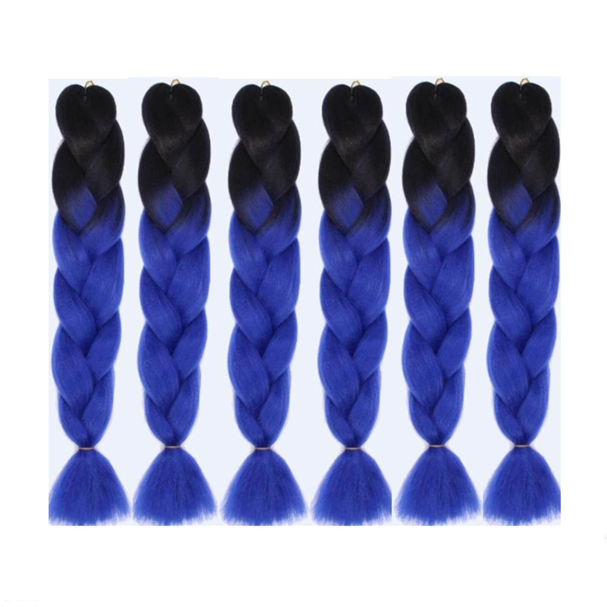 Shangxiu Pachet 6buc Extensii de Par Sintetice 2 Tonuri de Culoare 60cm 100g/buc