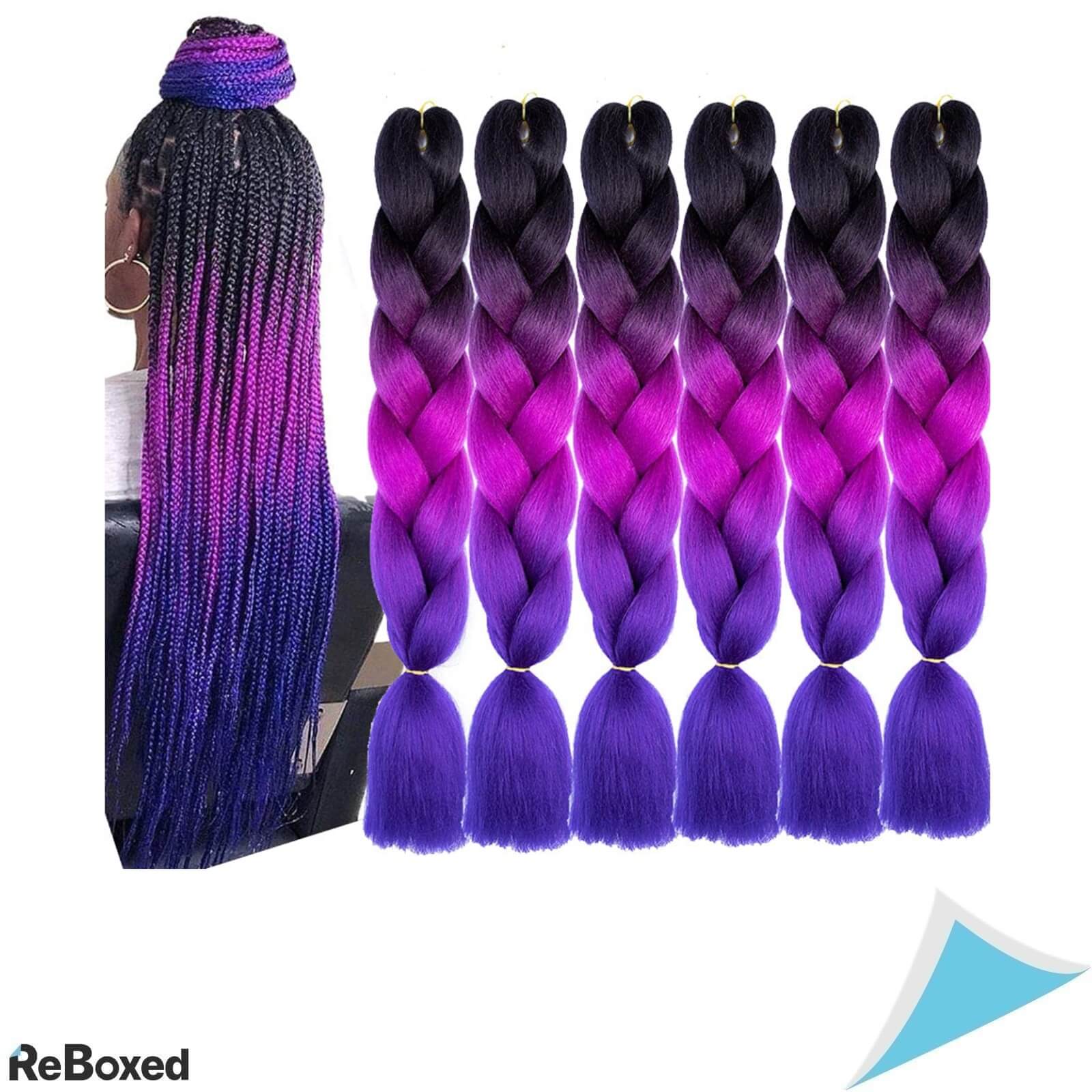 Shangxiu Pachet 6buc Extensii de Par Sintetice 3 Tonuri de Culoare 60cm 100g/buc