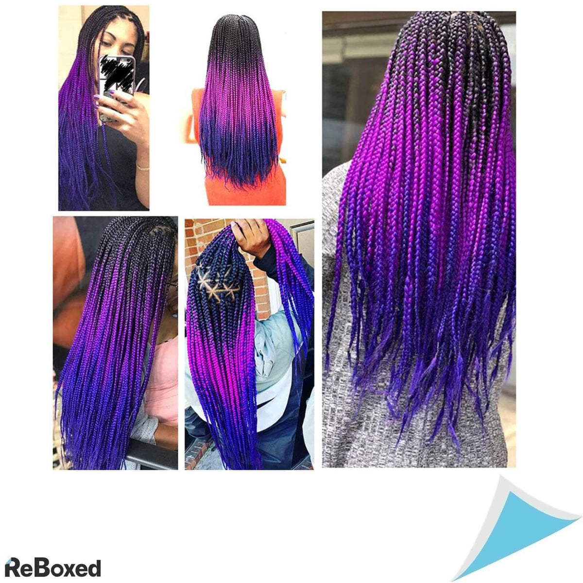 Shangxiu Pachet 6buc Extensii de Par Sintetice 3 Tonuri de Culoare 60cm 100g/buc