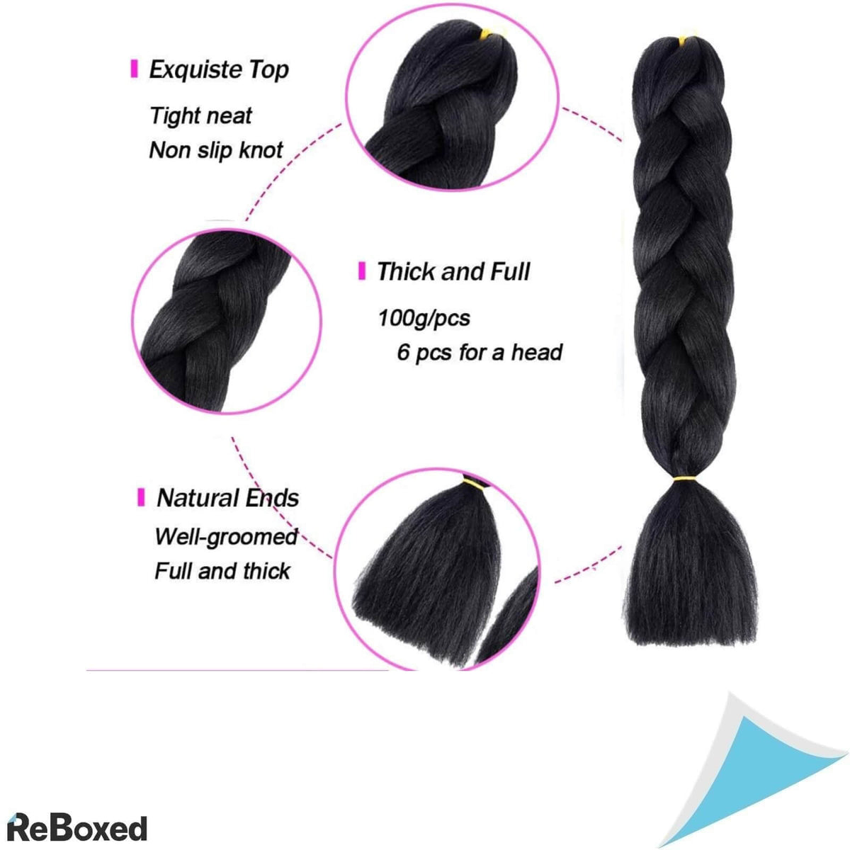 Shangxiu Pachet 6buc Extensii de Par Sintetice 60cm 100g/buc