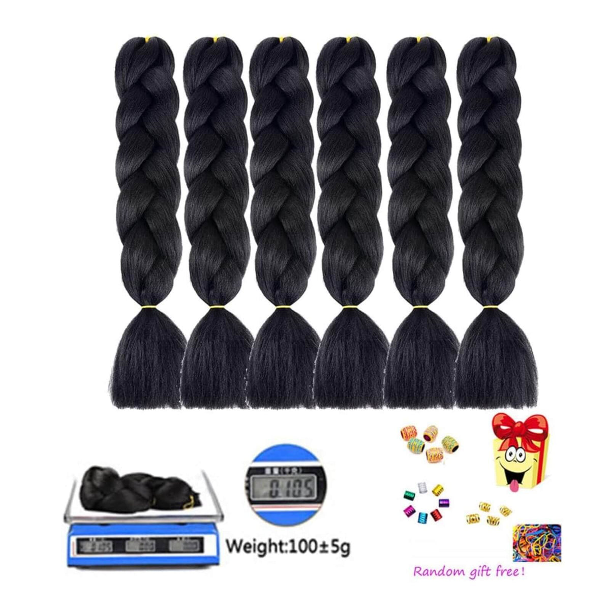 Shangxiu Pachet 6buc Extensii de Par Sintetice 60cm 100g/buc