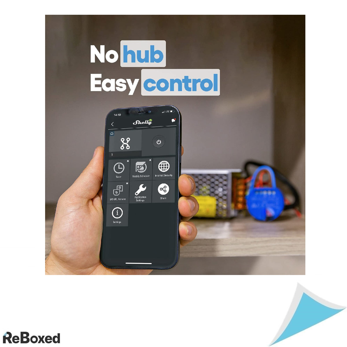 Shelly 1 – Modul Releu WiFi Smart Home, 16A, Set 2 Buc