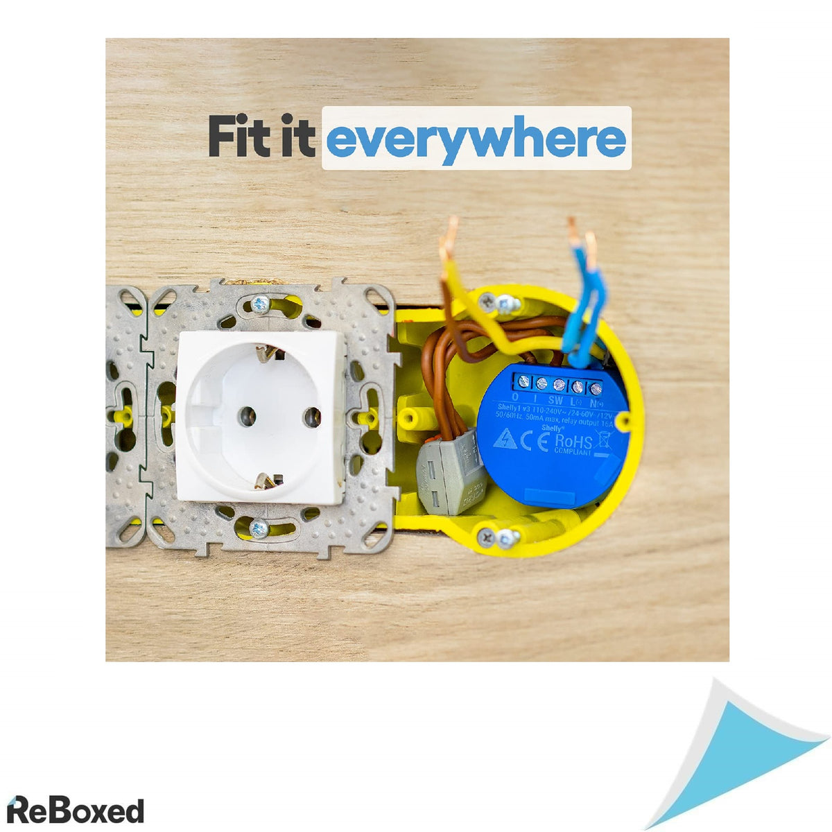 Shelly 1 – Modul Releu WiFi Smart Home, 16A, Set 2 Buc