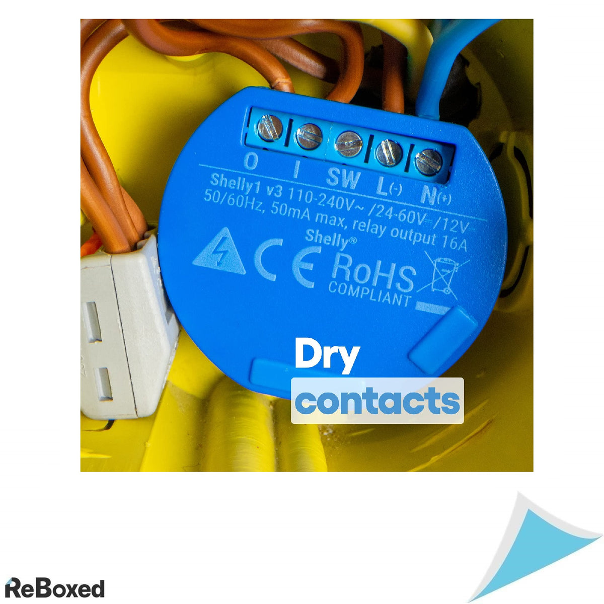 Shelly 1 – Modul Releu WiFi Smart Home, 16A, Set 2 Buc