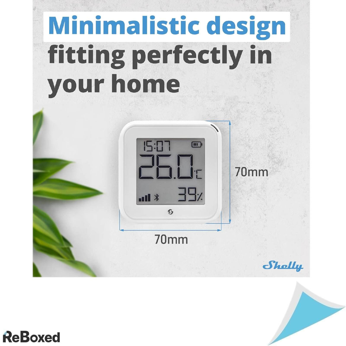 Shelly H&amp;T Gen3 Ivory Senzor pentru Temperatura si Umiditate WiFi