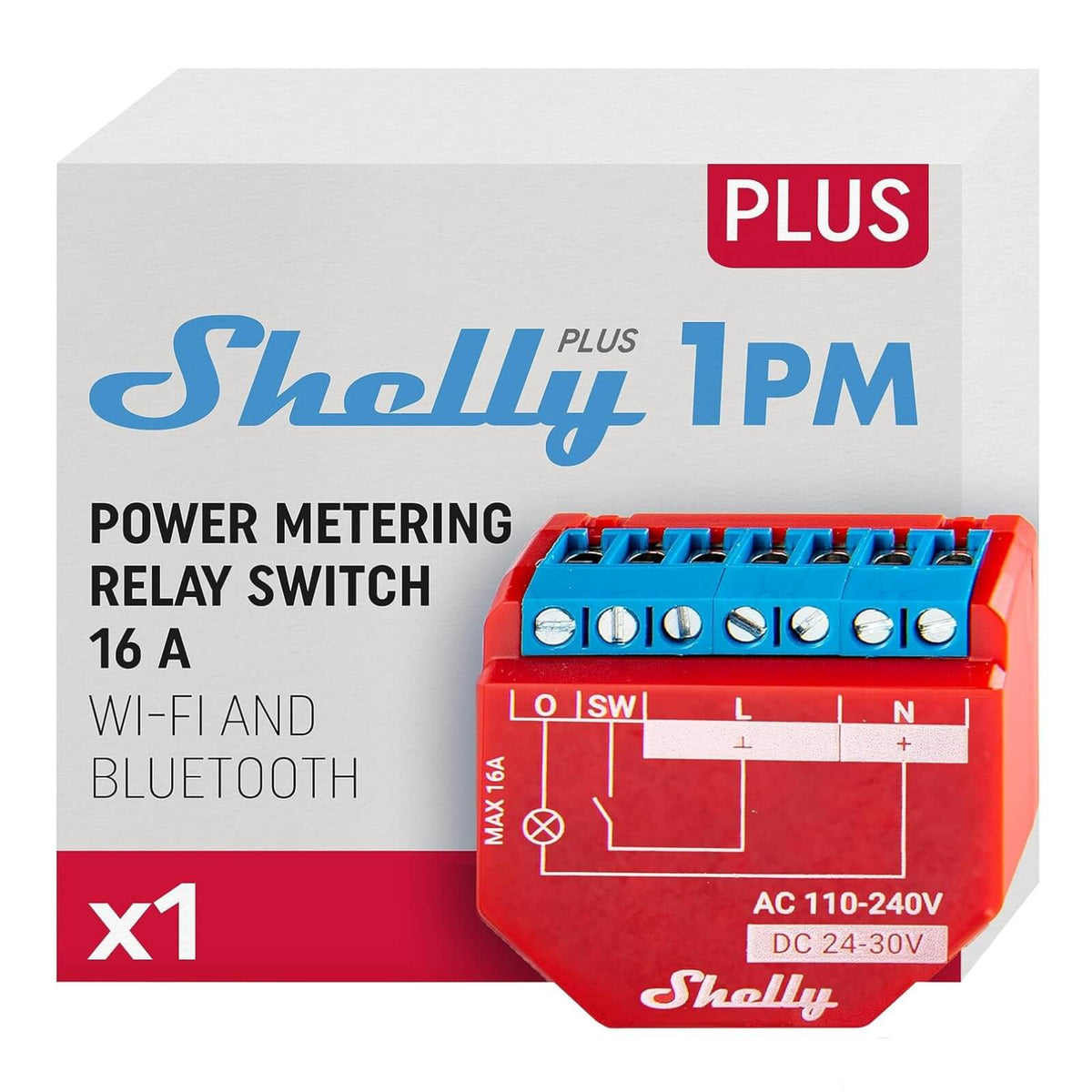 Shelly Plus 1PM Releu Inteligent WiFi 16A