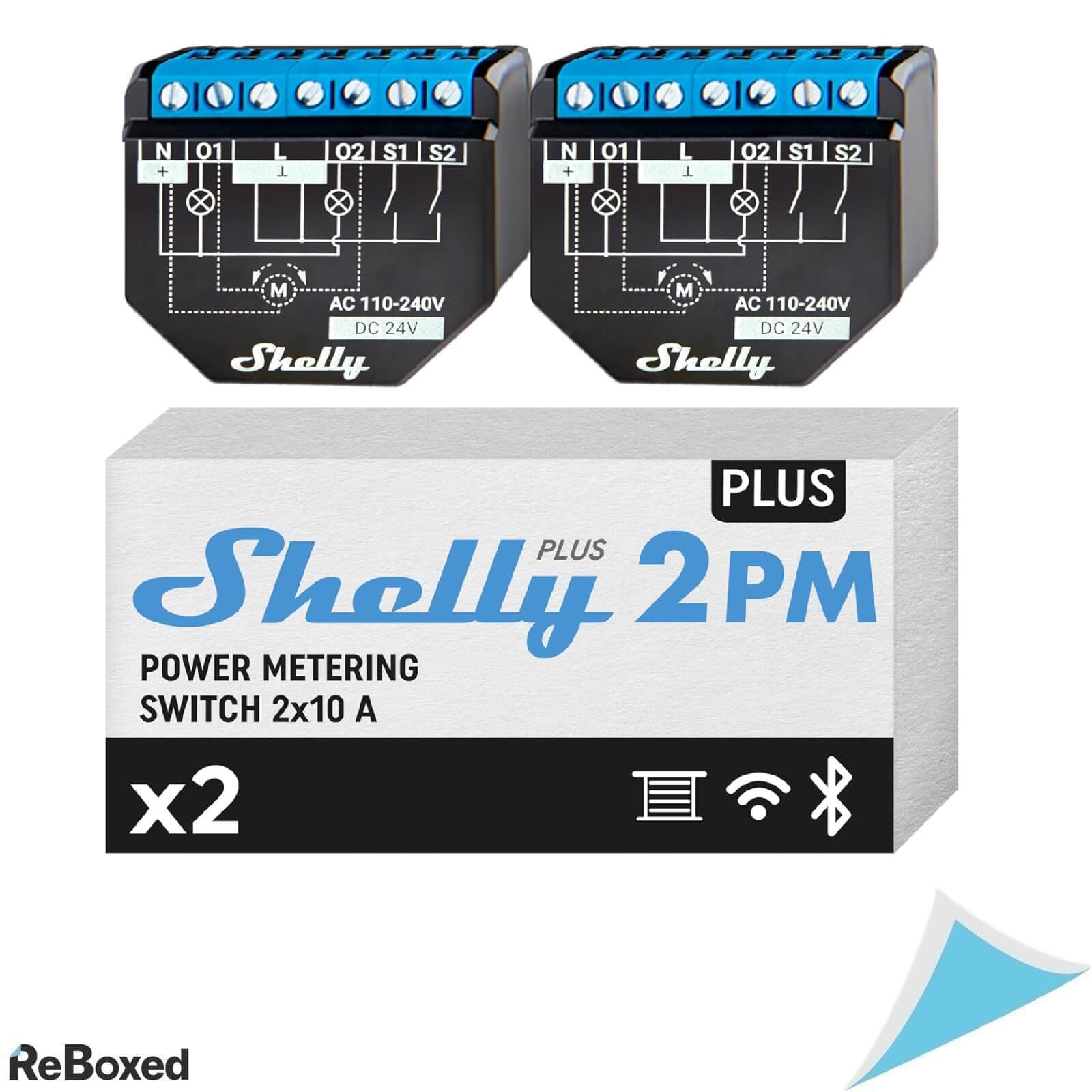 Shelly Plus 2PM Releu cu Monitorizare 2x10A Wi-Fi