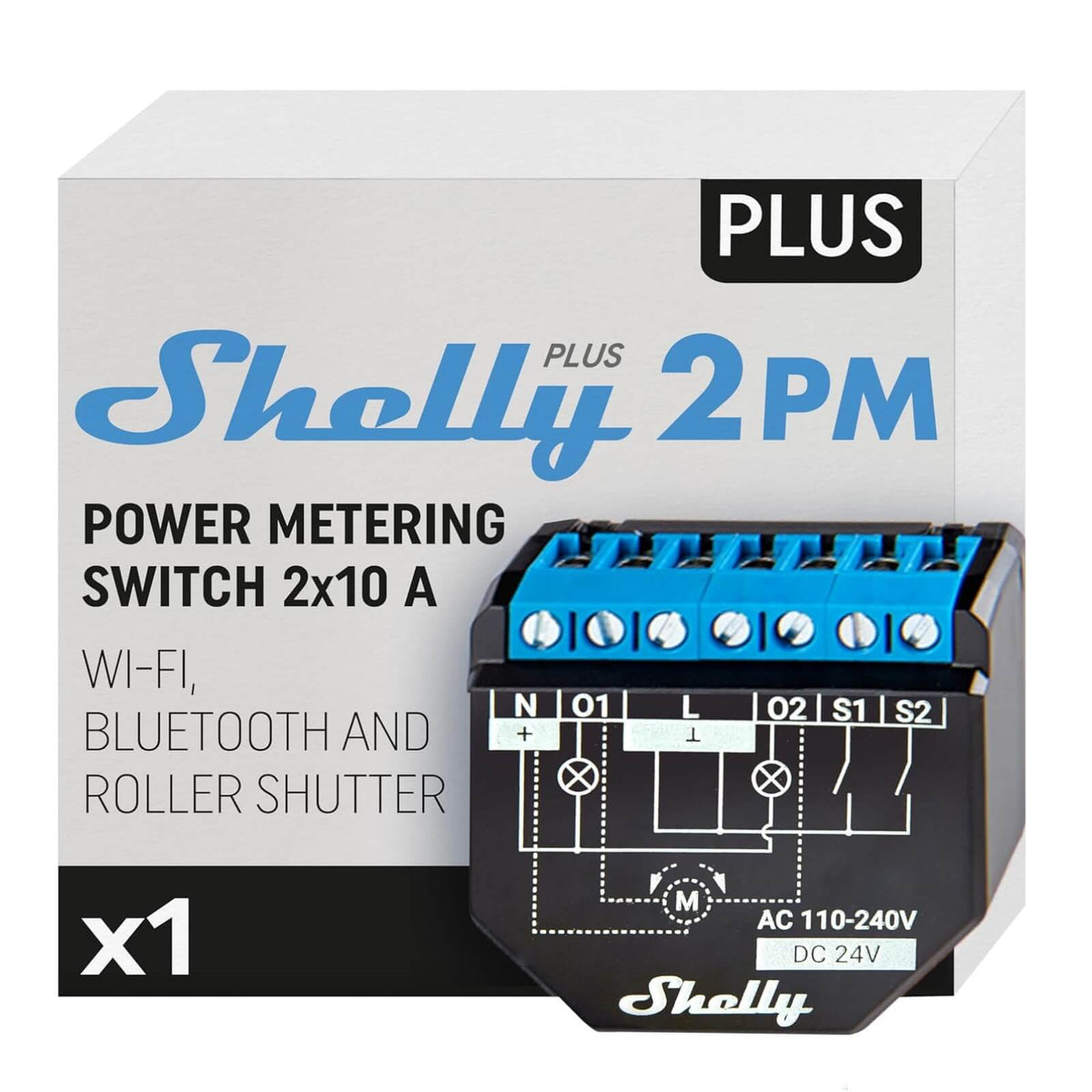 Shelly Plus 2PM Releu cu Monitorizare Wi-Fi Wireless