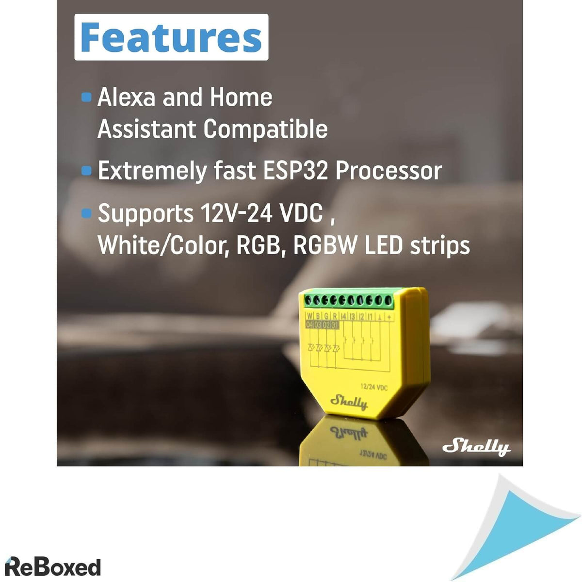 Shelly Plus RGBW PM 2 Module Inteligente pentru Benzi LED RGBW