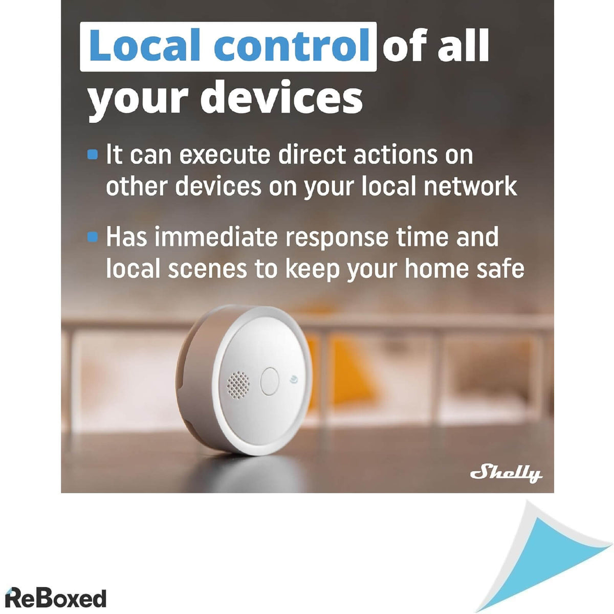 Shelly Plus Smoke Sezon de Fum cu Alarma de Incendiu