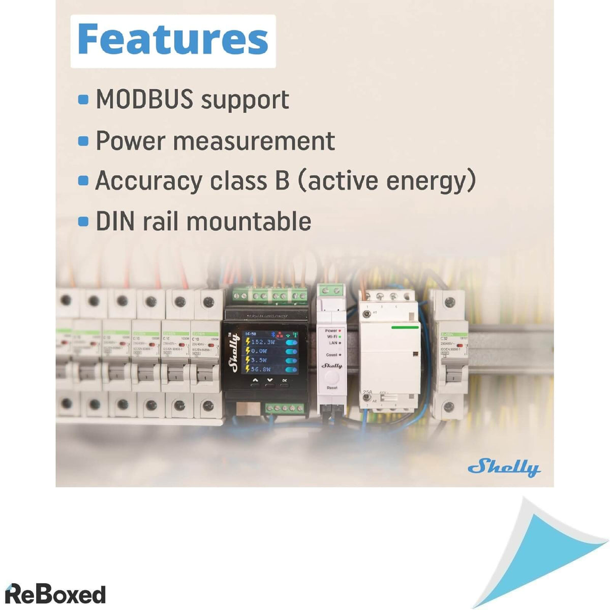 Shelly Pro EM-50 Contor Inteligent 2x clamps 50A