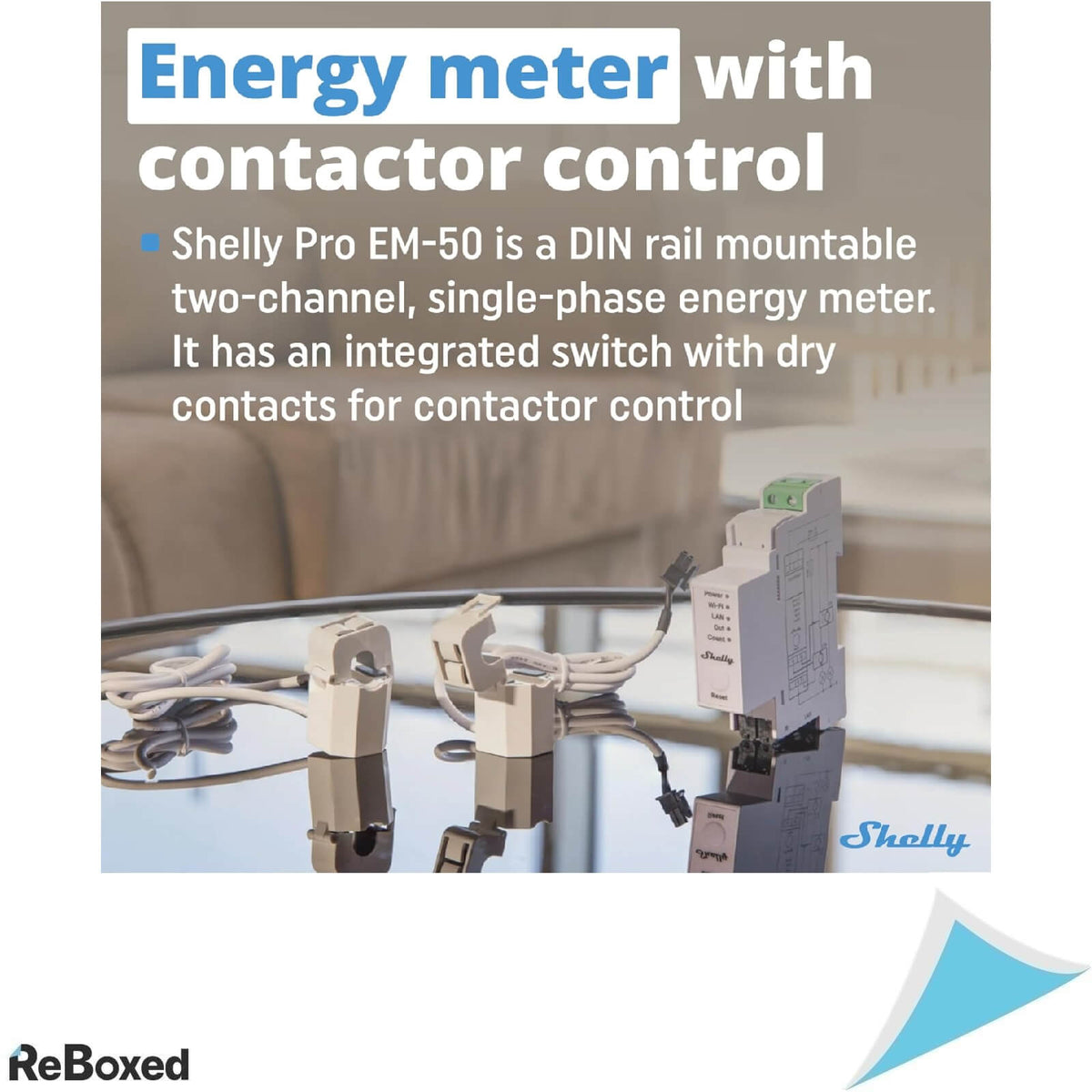 Shelly Pro EM-50 Contor Inteligent 2x clamps 50A